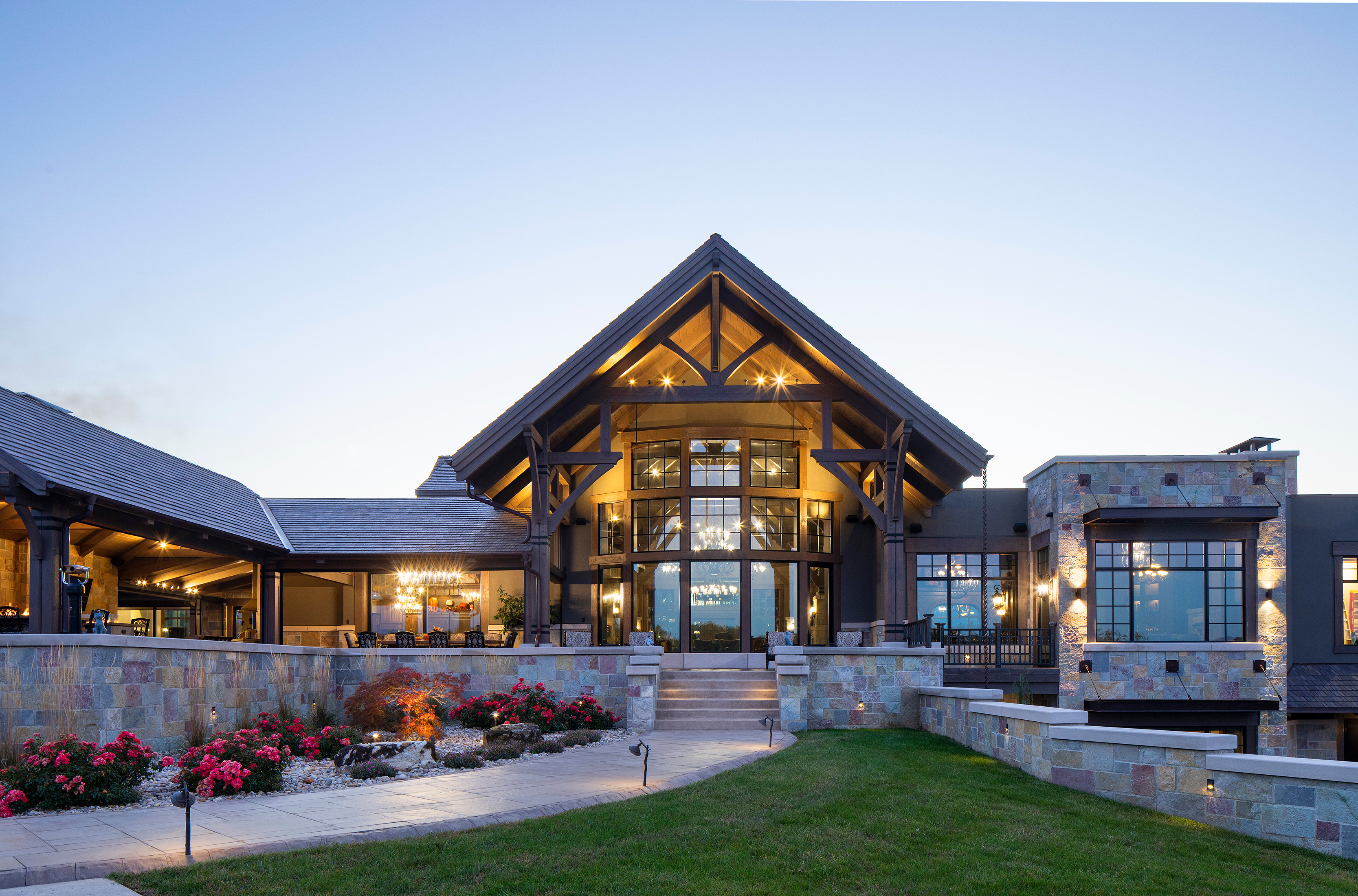 front timber clad houses