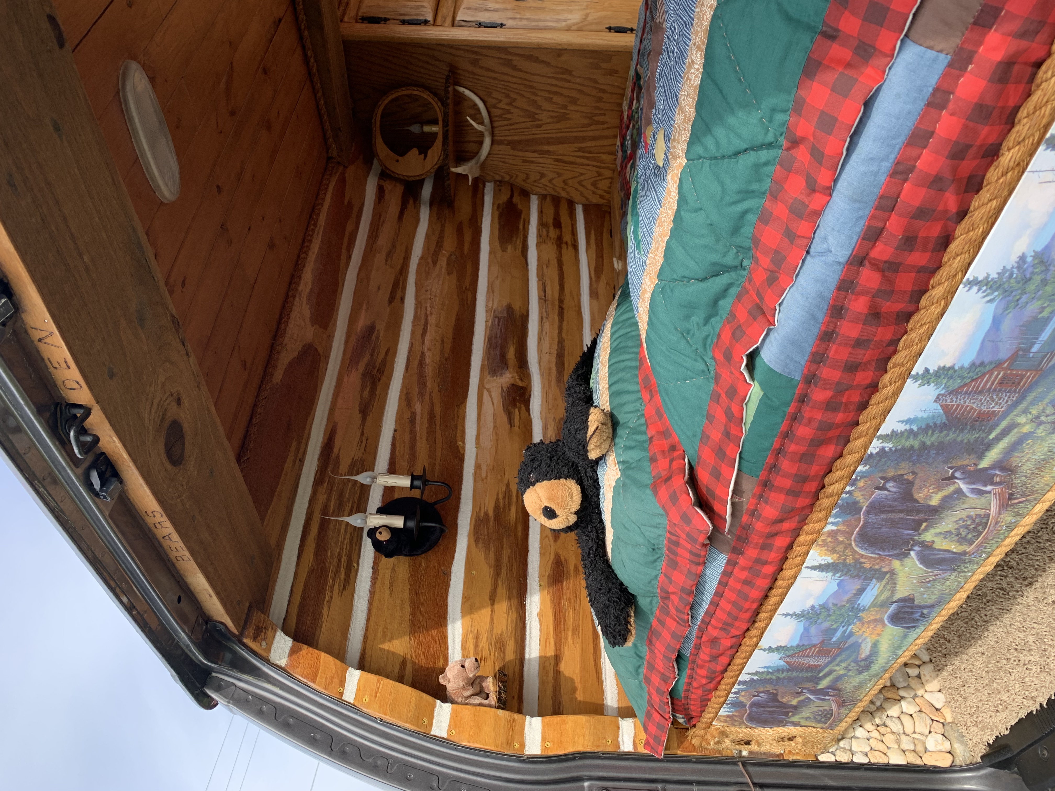 Van back door & interior wall
