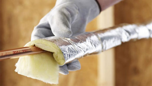 Wrap exposed pipe with insulation to prevent burst pipes pipeinsulation