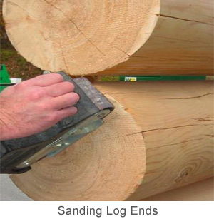 sanding log ends