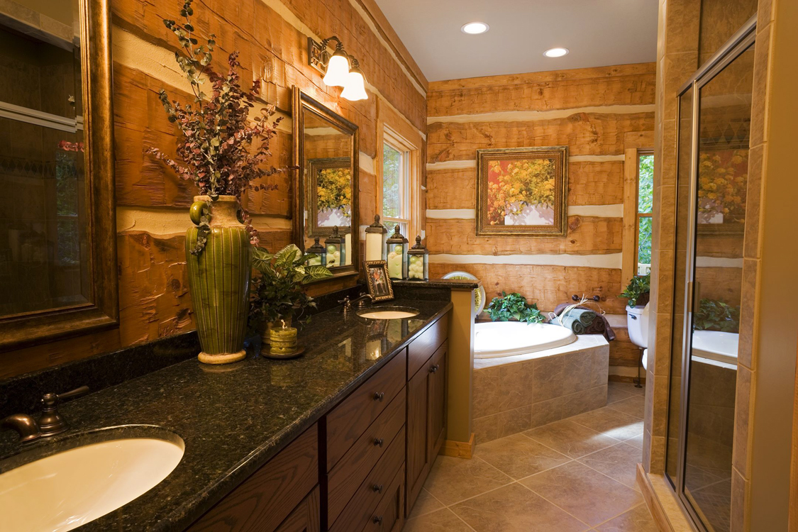 Log Home Bathrooms