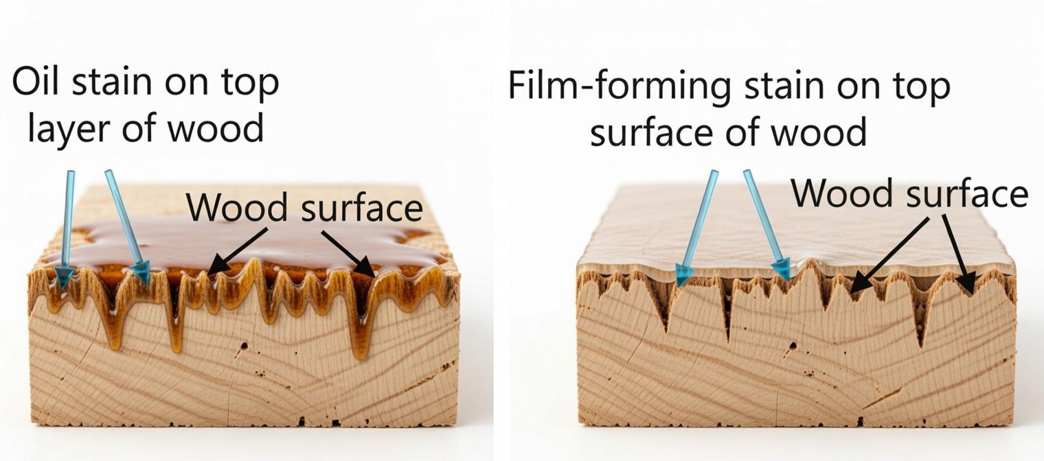Penetration of Film-Forming Stains