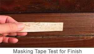 masking tape test for log finish
