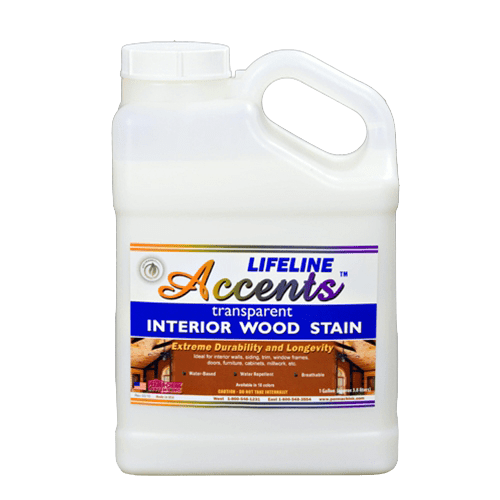 LIFELINE Accents decorative wood stain enhancing trim, doors, timber, and architectural wood details with bold, modern colors.